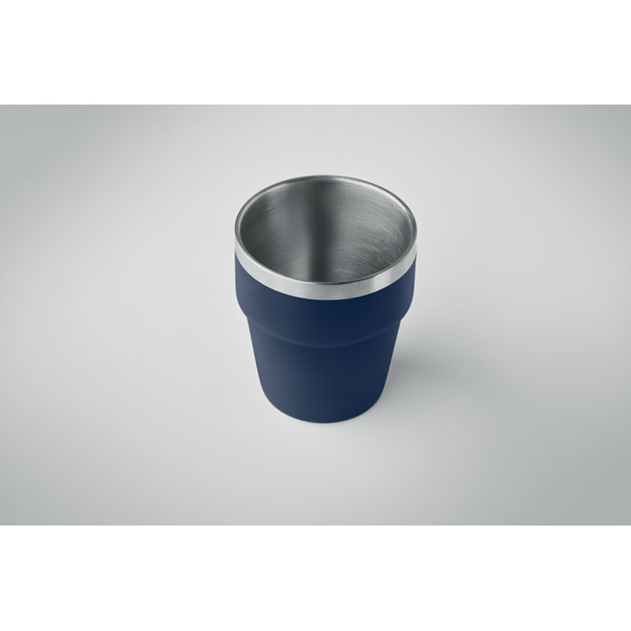 Bicchiere doppio strato 250 ml Francese Navy item detail picture