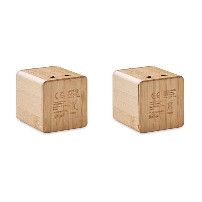 Set of Bamboo wireless speaker Legno item picture top