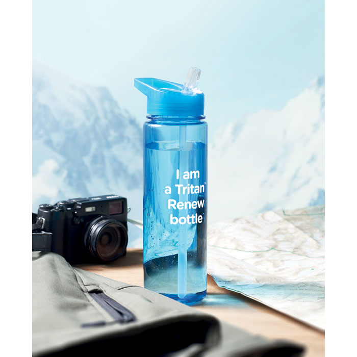 Tritan Renew™ bottle 650 ml Blu Trasparente item picture printed