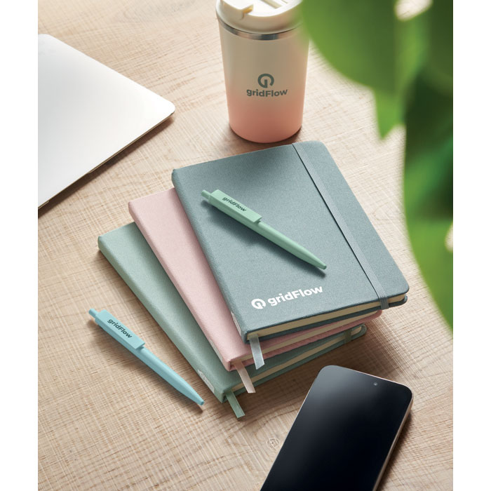 Notebook A5 in 600D RPET Petrolio item picture printed