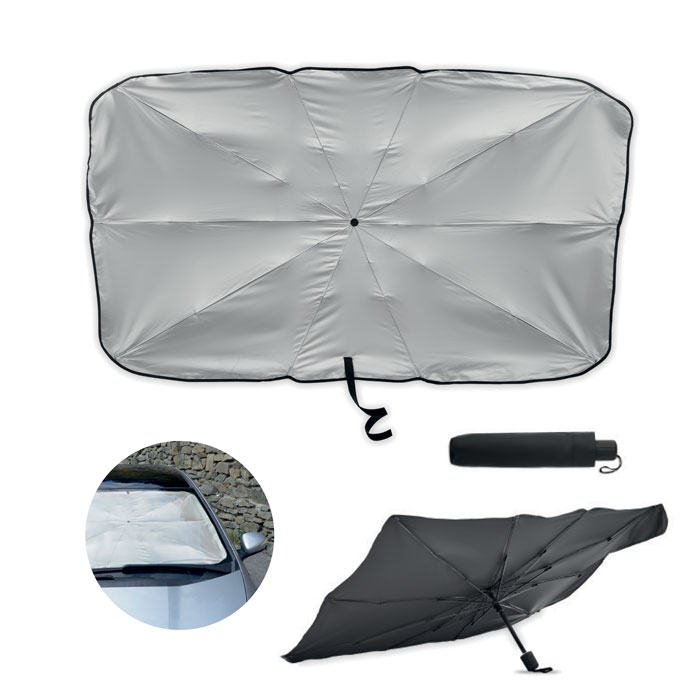 Ombrello parasole per auto black item picture front