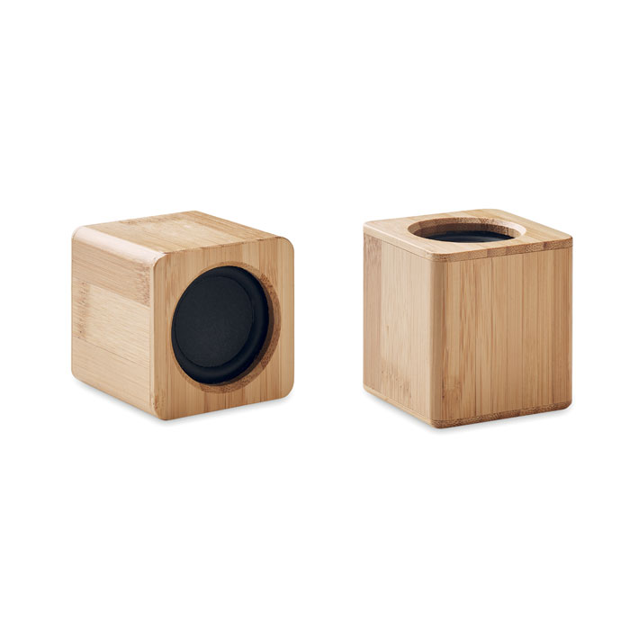 Set of Bamboo wireless speaker Legno item picture side