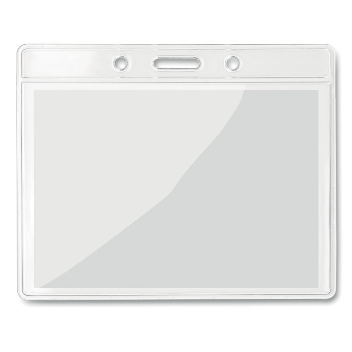 Porta badge trasparente 10x8cm transparent item picture back