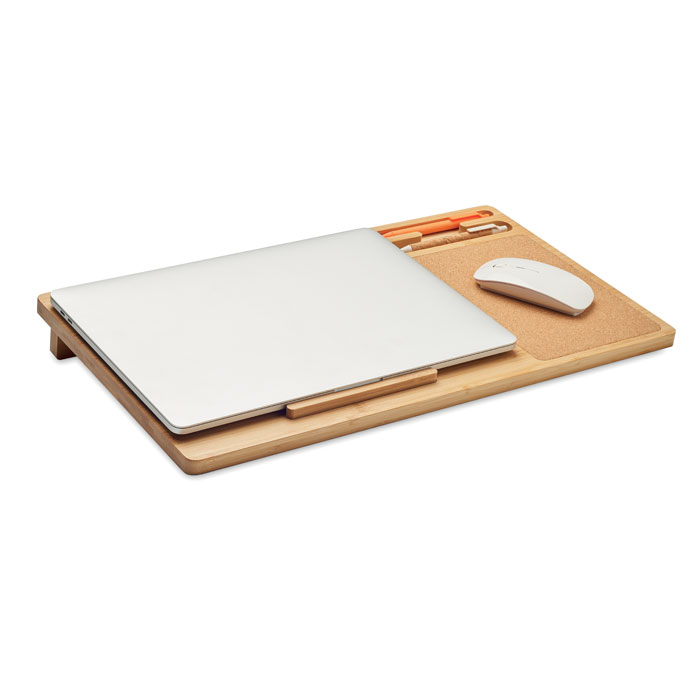 Laptop and smartphone stand Legno item picture side