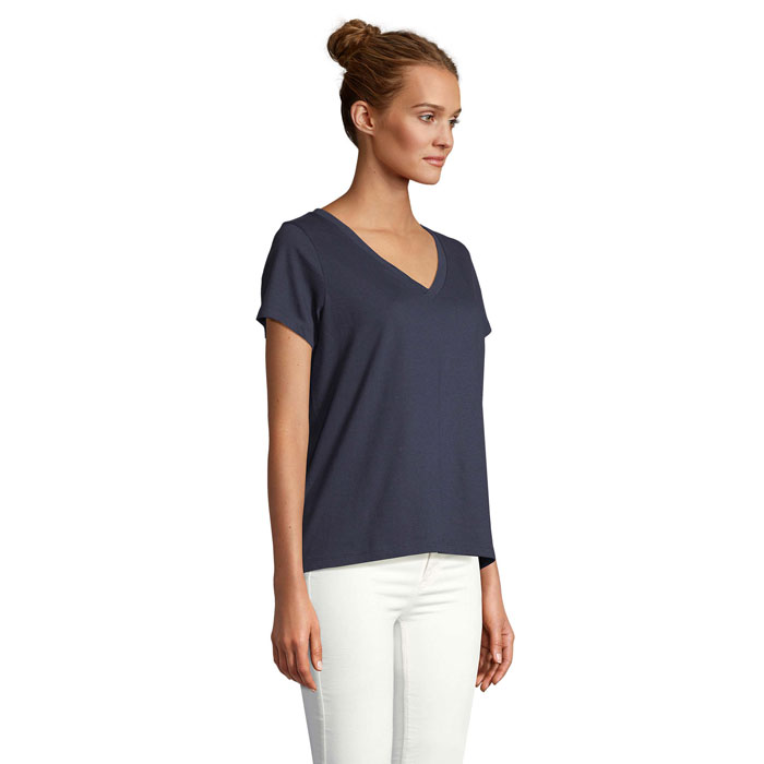REGENT V T-SHIRT WOMEN Blu Scuro Francese item picture side