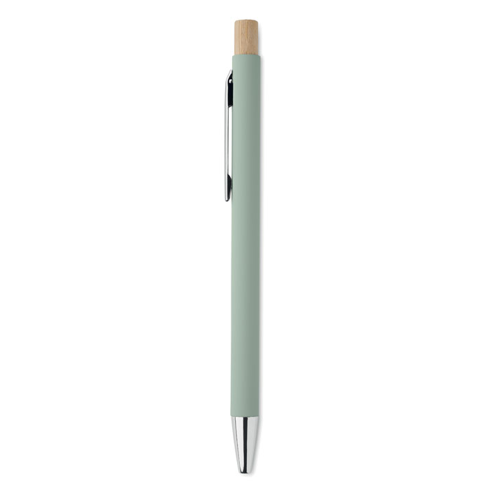 Recycled aluminium ball pen Verde Menta item picture side