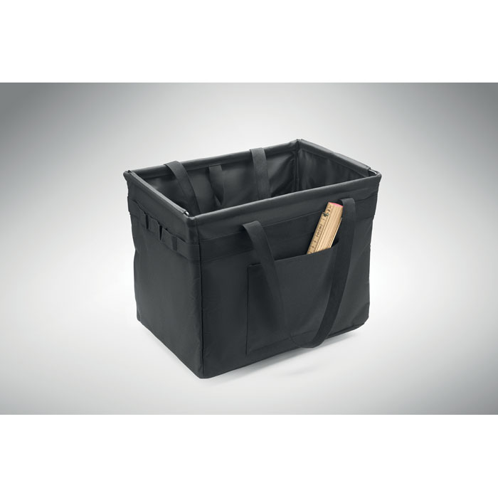 Borsa organizer pieghevole in RPET Nero item picture open