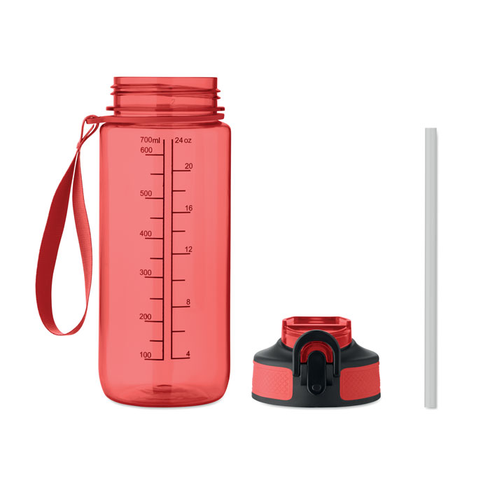 Bottiglia sport 700ml Rosso Trasparente item picture 3