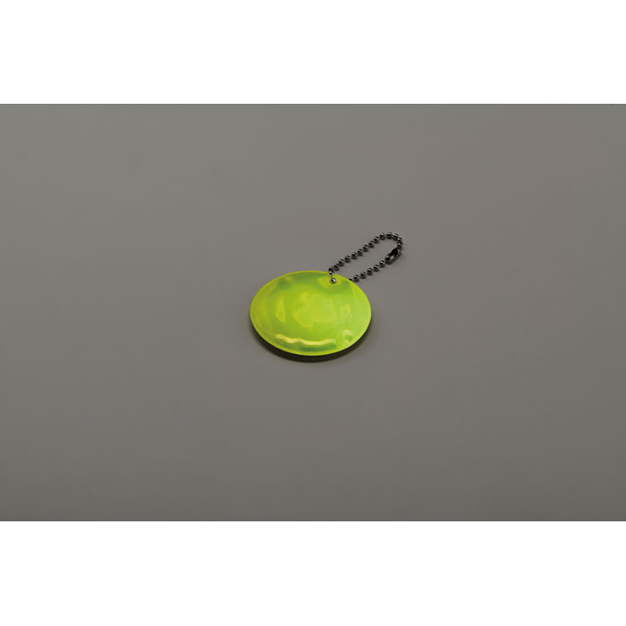 Portachiavi tondo riflettente Giallo Neon item picture 6