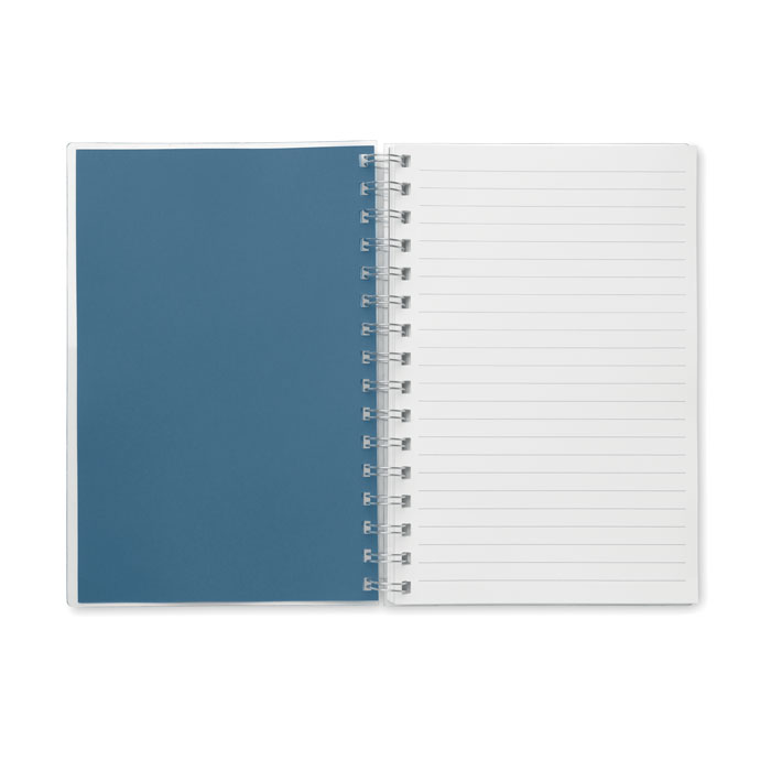 A5 RPET notebook recycled lined Blu Royal item picture open