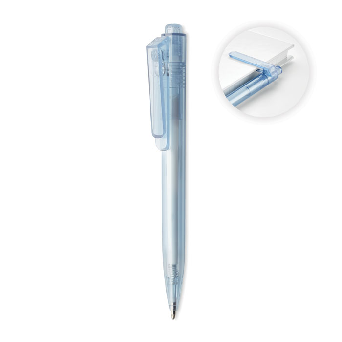 Penna con clip rotante transparent light blue item picture front