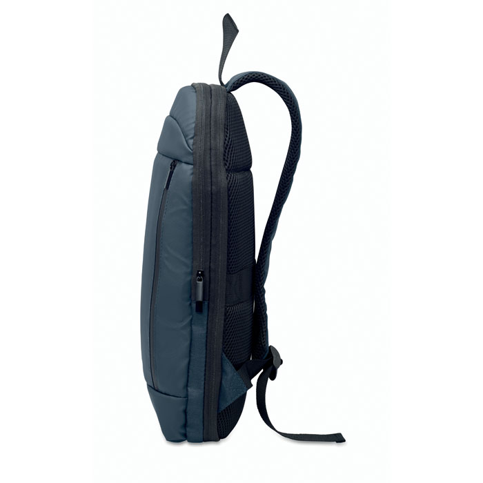 Expandable 600D RPET backpack Blu item picture 4