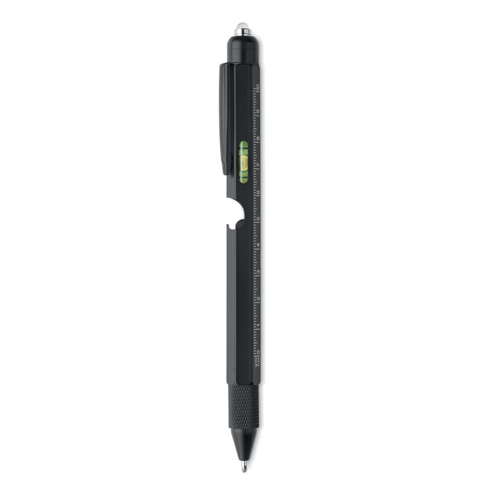 Spirit level pen with ruler Nero item picture back