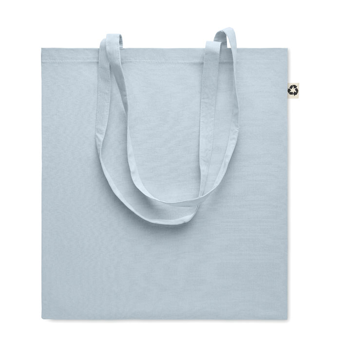 Recycled cotton shopping bag Blu Bambino item picture side
