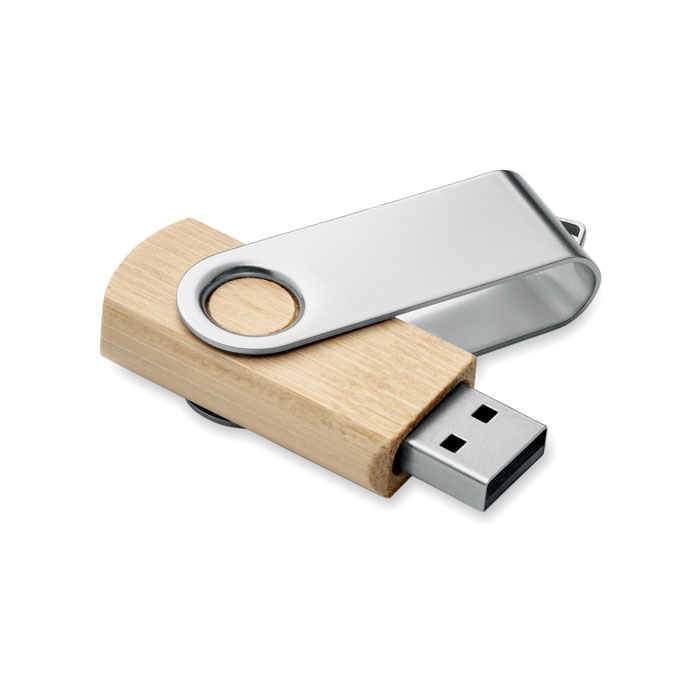 USB 16GB in bamboo wood item picture front