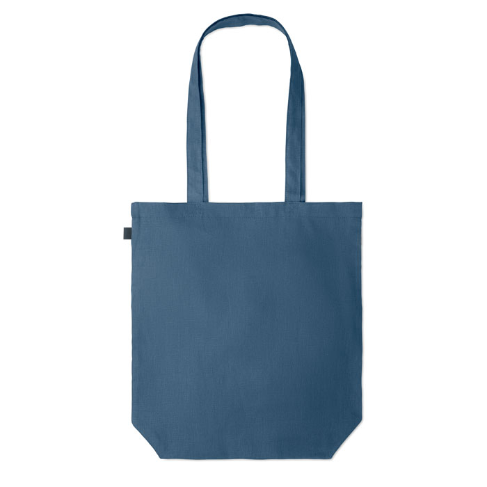 Shopping bag in hemp 200 gr/m² Blu item picture back