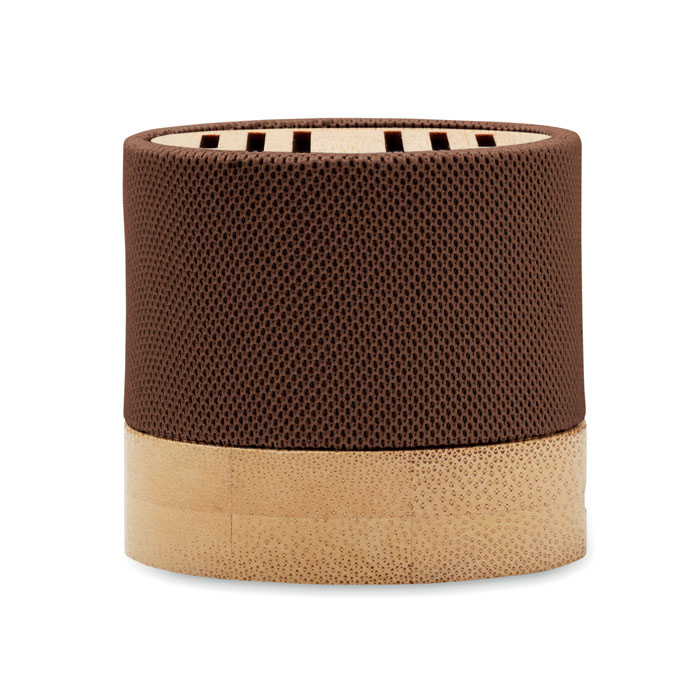 Bamboo RPET wireless speaker Cioccolato item picture top