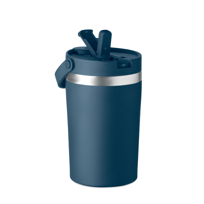 Bicchiere doppio strato 350 ml Francese Navy item picture side