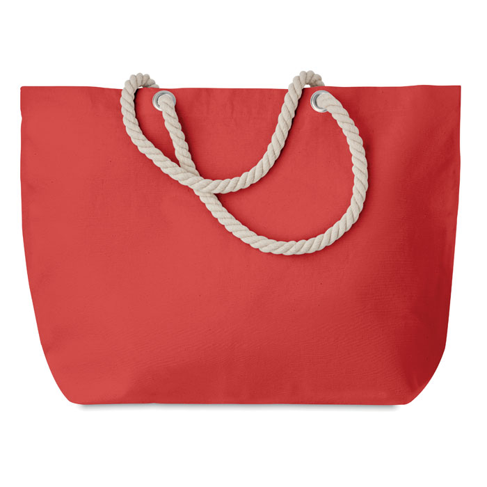 Beach bag with cord handle Rosso item picture side