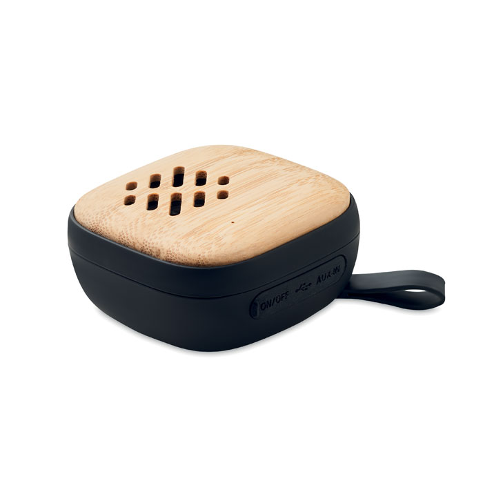 Speaker wireless in bamboo 5.0 black item picture side