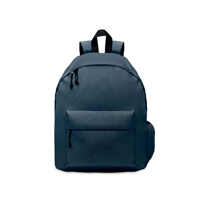 600D RPET polyester backpack Blu item picture side