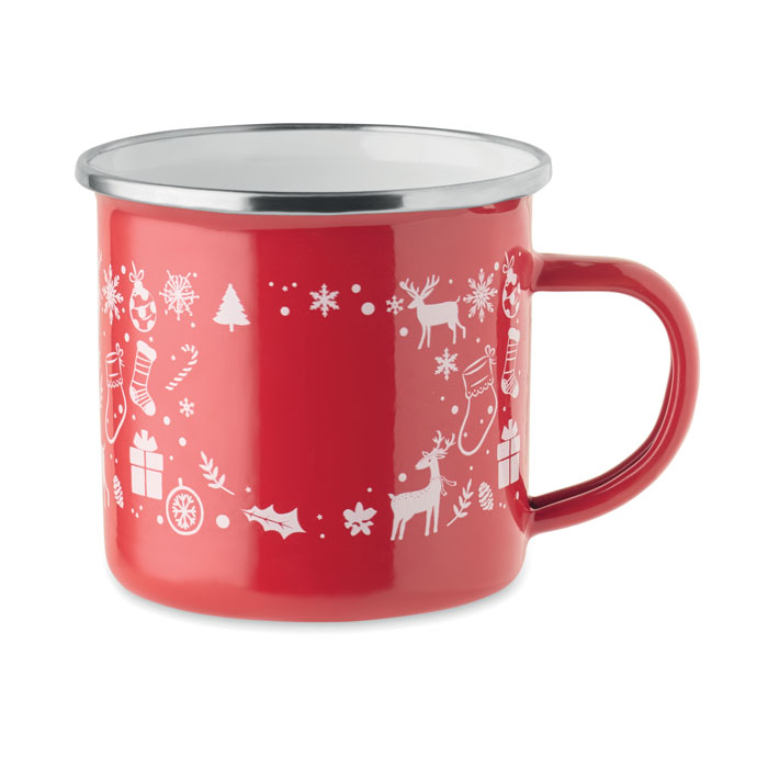 Tazza smaltata natalizia 300ml Rosso item picture back