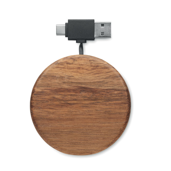 Wireless charger in acacia 15W Legno item picture back