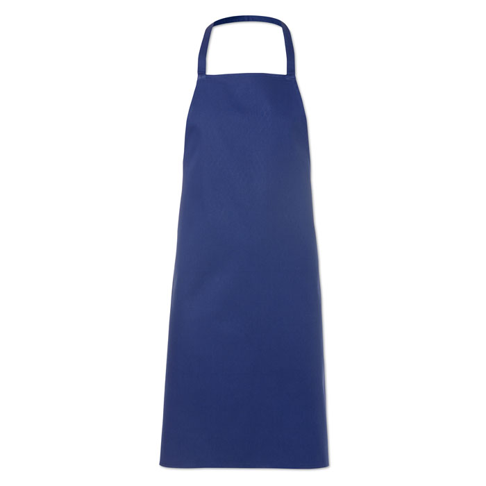 Kitchen apron in cotton blue item picture back