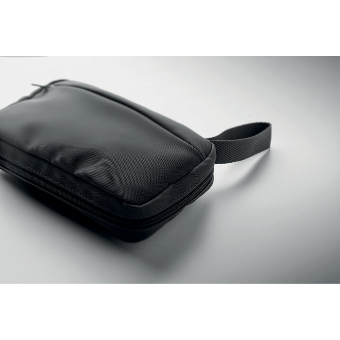 Beauty case 600D RPET Nero item detail picture