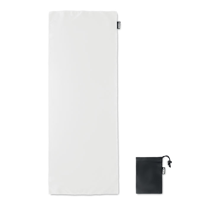 RPET sports towel and pouch Bianco item picture top