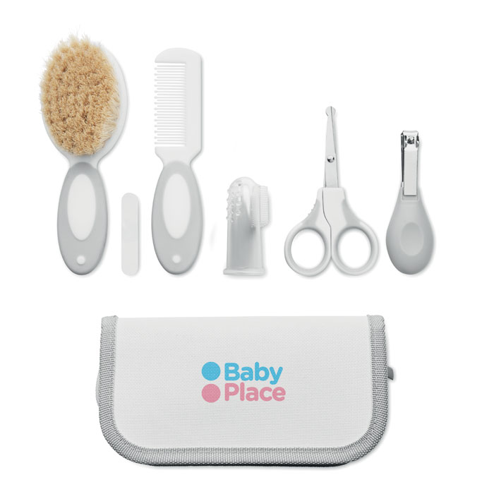 6 piece baby grooming set Bianco item picture printed