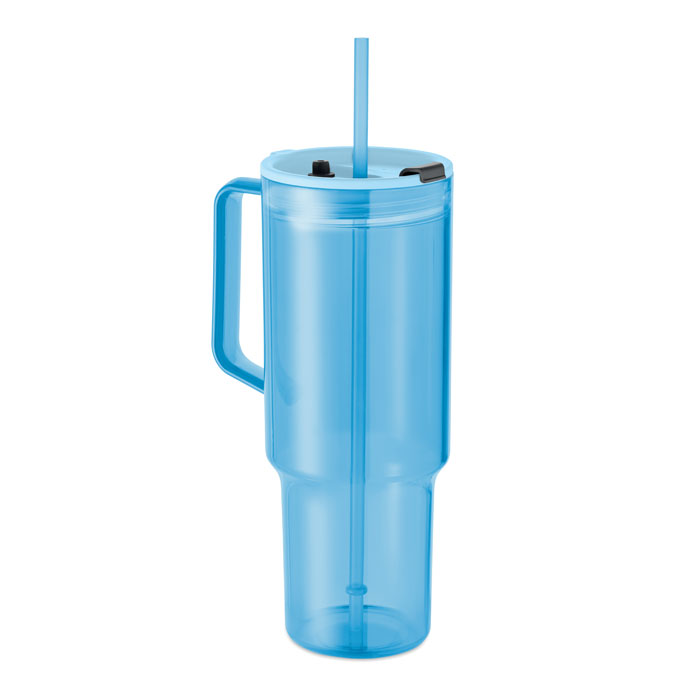 Bicchiere RPET 1200ml Azzurro Chiaro Trasparente item picture front