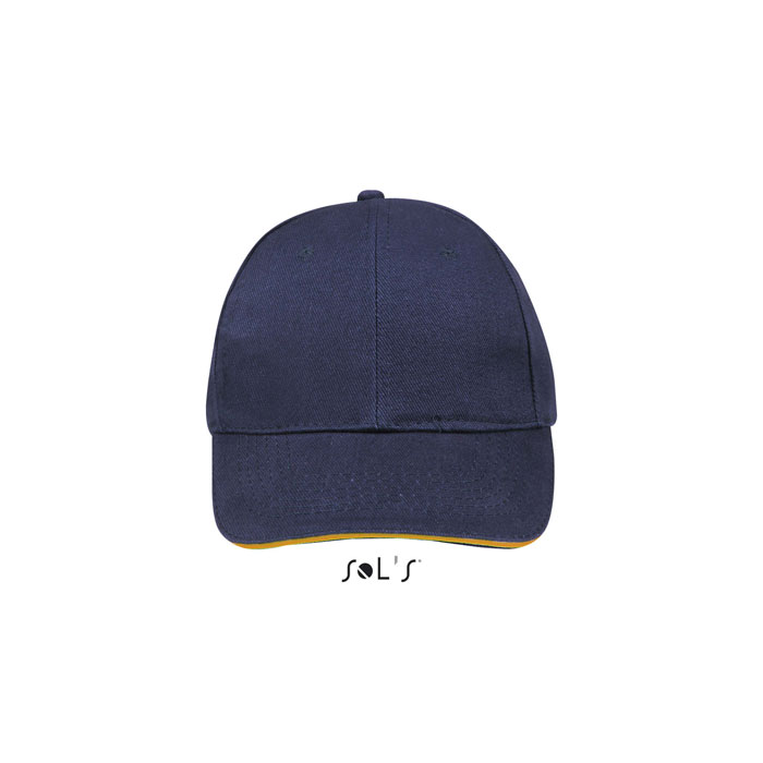 BUFFALO SIX PANEL CAP Blu Scuro/Arancione Chiaro item picture front