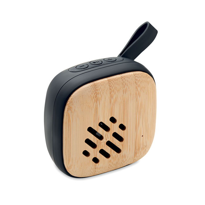 Speaker wireless in bamboo 5.0 black item picture front