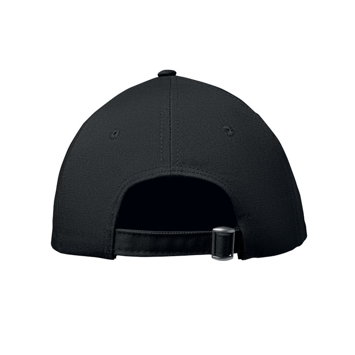 6 panel cotton baseball cap Nero item picture back