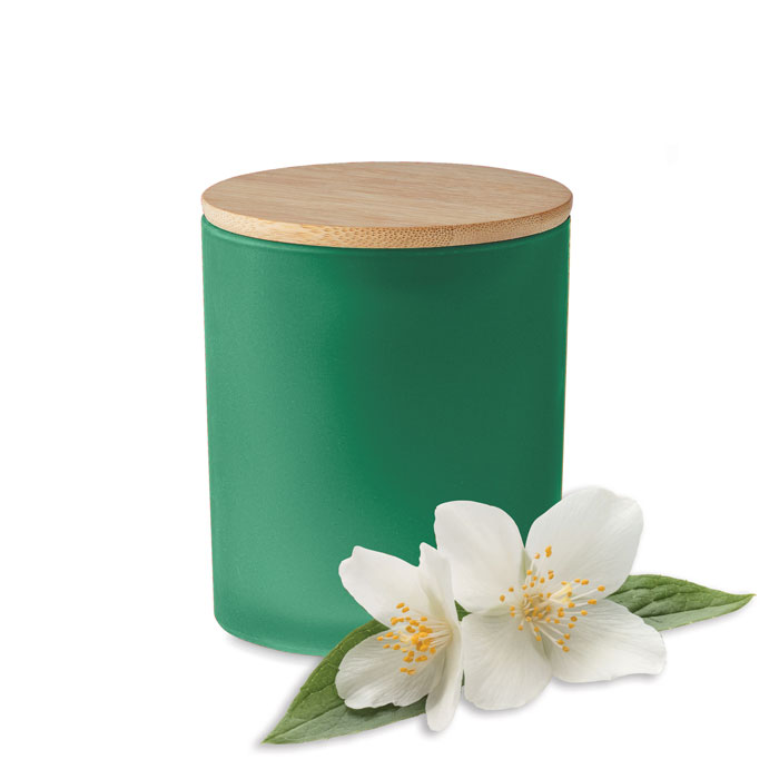 Candela di cera vegetale 200 g Verde item ambiant picture
