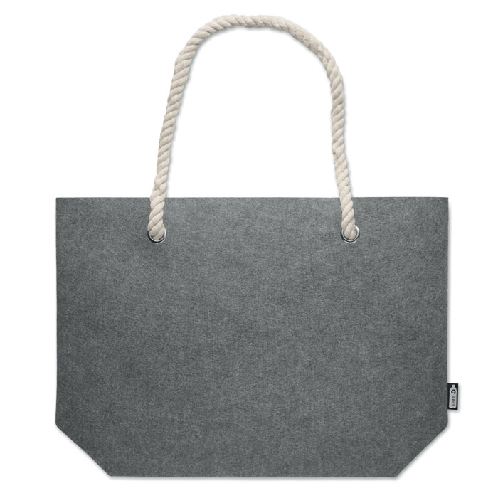 Borsa da spiaggia in feltro RPET Grigio item picture open