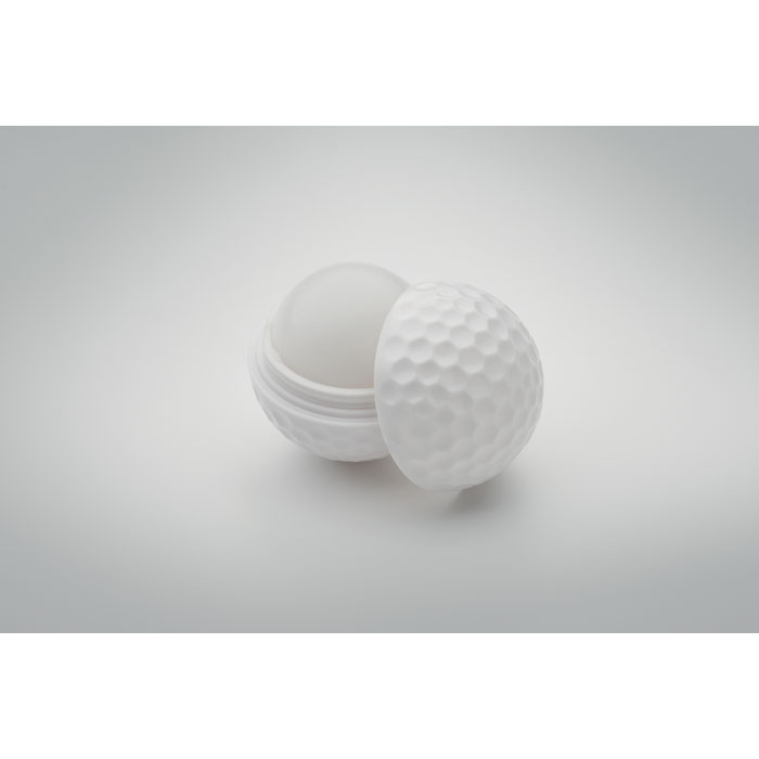 Lip balm in golf ball shape Bianco item detail picture