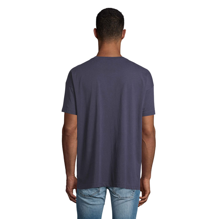 BOXY MEN T-SHIRT OVERSIZE Blu Scuro Francese item picture back