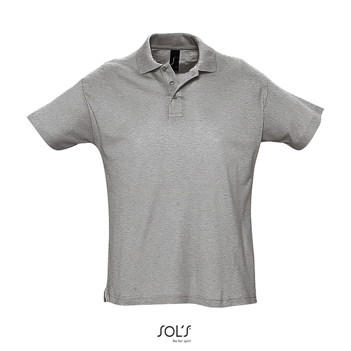 SUMMER II UOMO POLO 170g grey melange item picture front