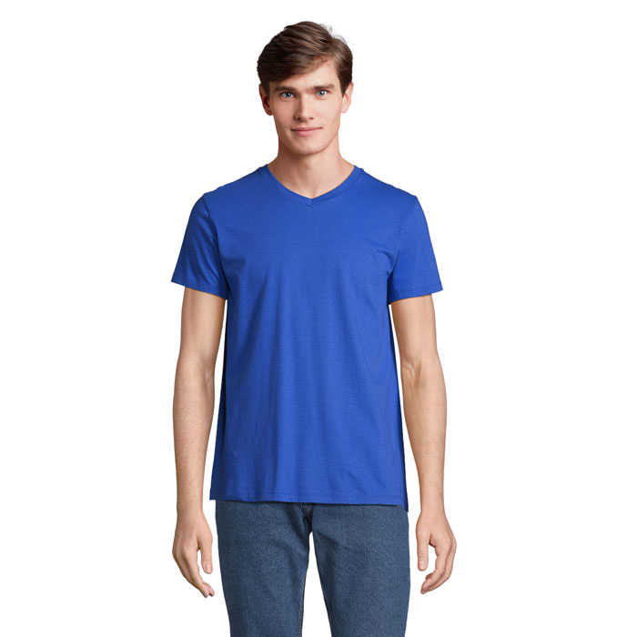 REGENT V V-NECK T-SHIRT Blu Royal item picture front