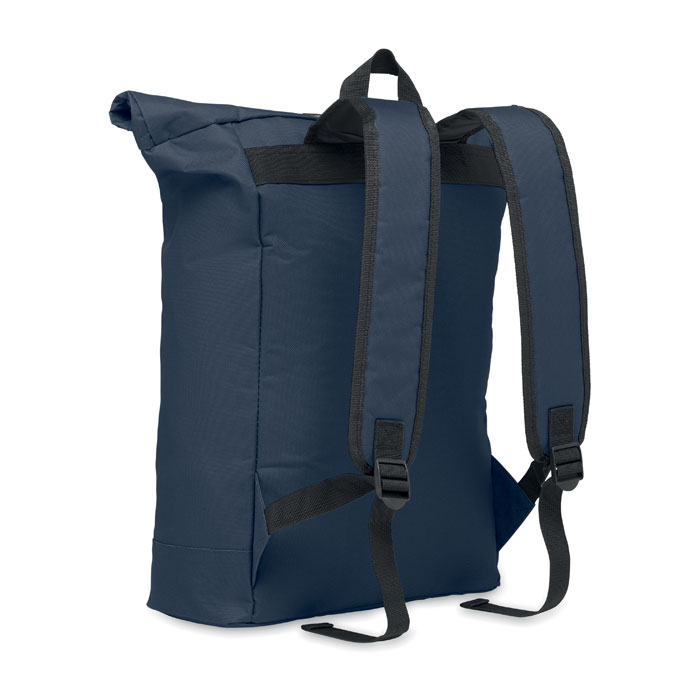 600Dpolyester rolltop backpack Blu item picture back