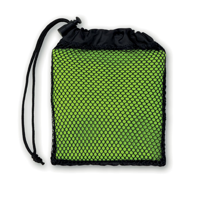 Asciugamano sport in pouch lime item picture front