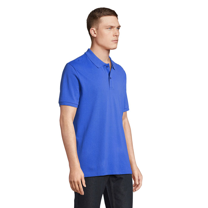 Polo PEGASE Organica 210g Blu Royal item picture side