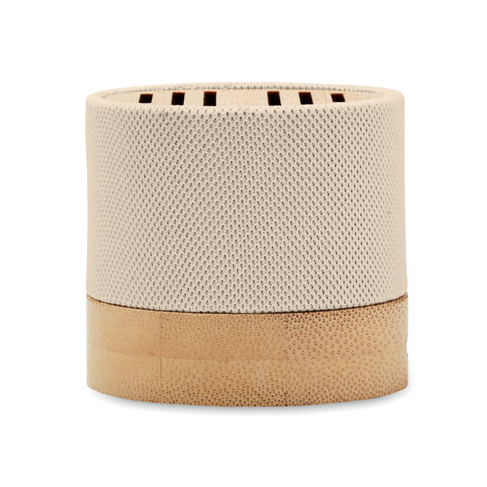 Bamboo RPET wireless speaker Beige item picture top