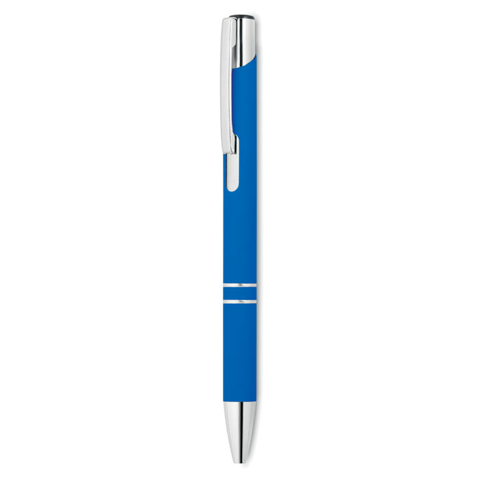 Ball pen in rubberised finish Blu Royal item picture back