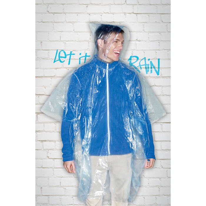 Poncho pieghevole in polybag blue item ambiant picture
