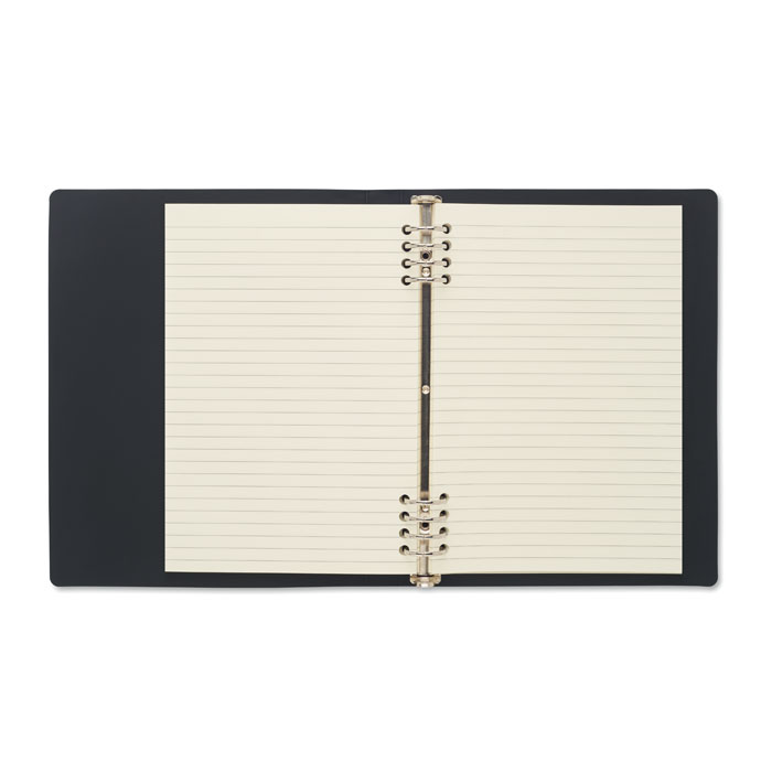 Notebook A5 ricaricabile in PU Nero item picture side