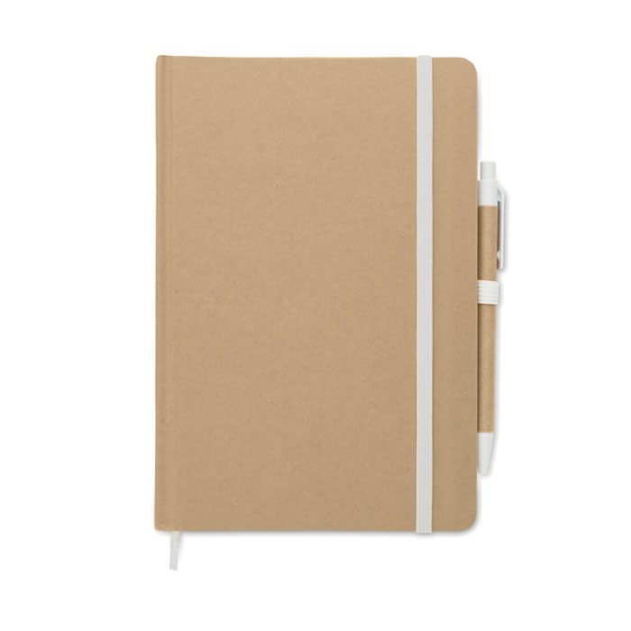 A5 notebook in recycled carton Bianco item picture back