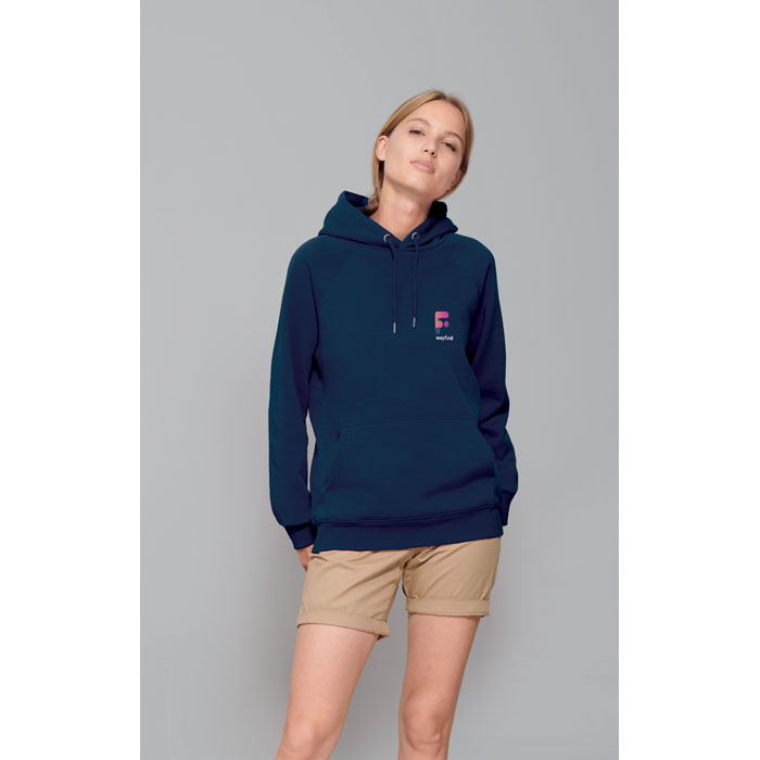 STELLAR Felpa uni cappuccio Antracite Melange item picture printed